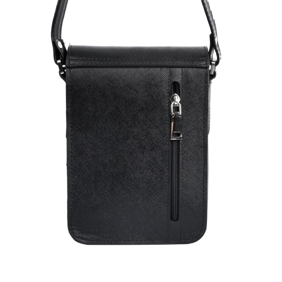 کیف کراس بادی مردانه طرح هاکان چرم لیزارد مشکی