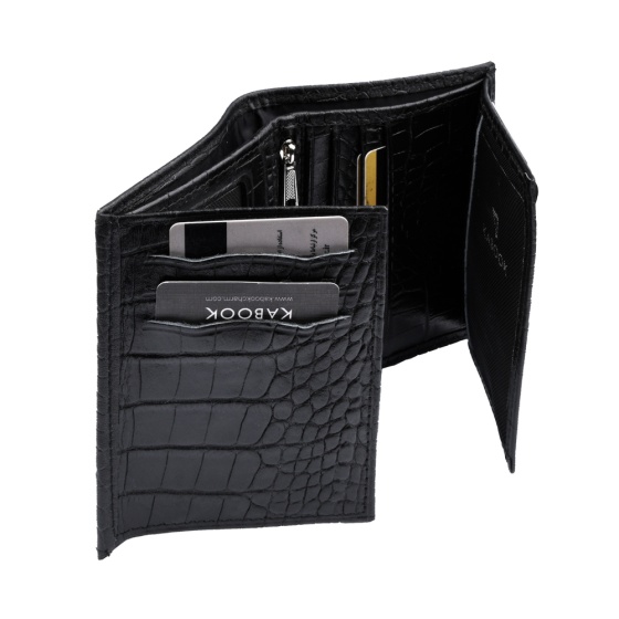 کیف کتابی ارگ چرم مشکی کروکودیل