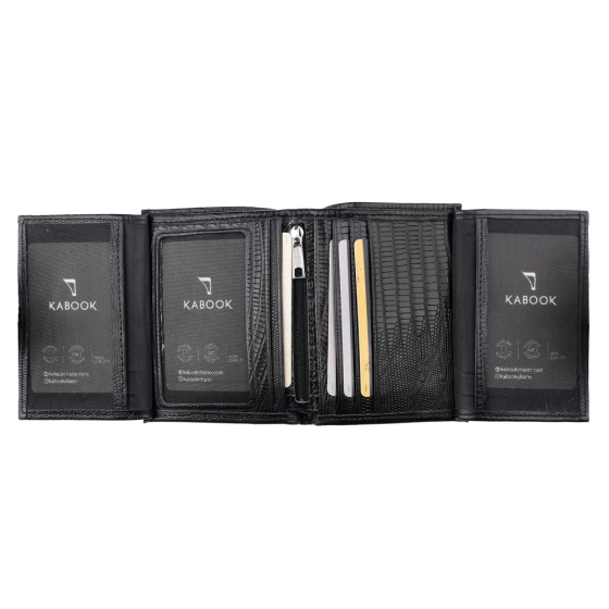 کیف کتابی ارگ چرم مشکی لیزارد