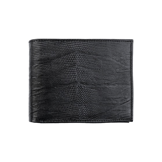 کیف پول جیبی طرح بامداد چرم مشکی لیزارد