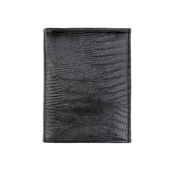 کیف پول کتابی طرح پارس چرم مشکی لیزارد