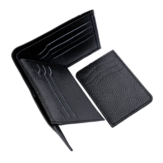 کیف پول جیبی طرح هورام چرم مشکی فلوتر