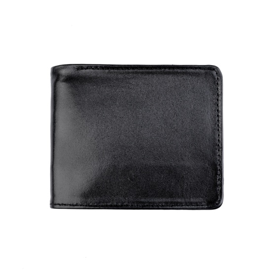 کیف پول جیبی طرح آراز چرم ساده مشکی