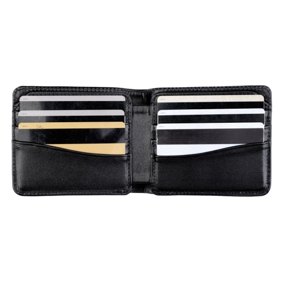 کیف پول جیبی طرح آراز چرم ساده مشکی