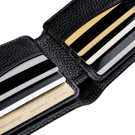 کیف پول جیبی طرح آراز چرم فلوتر مشکی