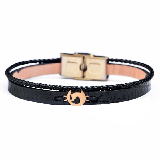 دستبند مردانه طلا نعل اسب