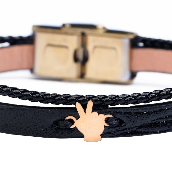 دستبند مردانه طلا طرح پیروزی