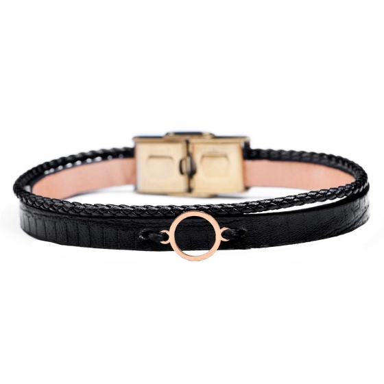 دستبند مردانه طلا طرح دایره