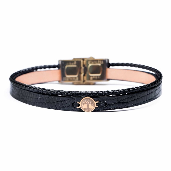 دستبند مردانه طلا طرح درخت زندگی