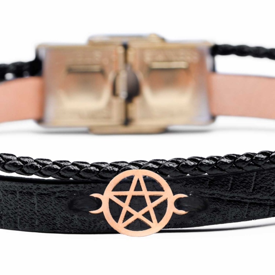 دستبند مردانه طلا طرح ستاره پنج پر