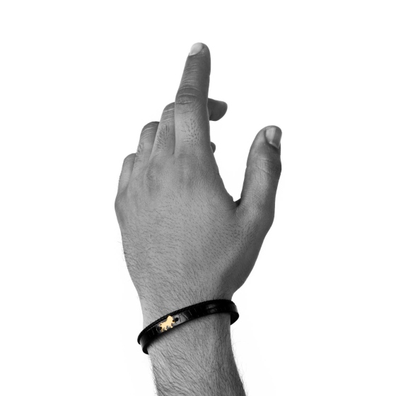 دستبند مردانه طلا طرح شیر