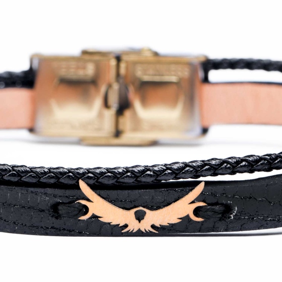 دستبند مردانه طلا طرح عقاب