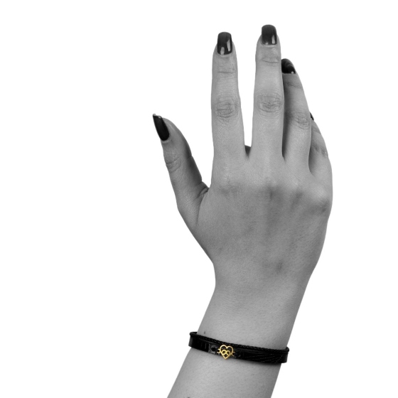 دستبند زنانه طلا طرح گره عشق