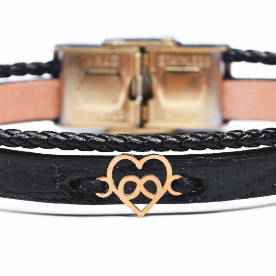 دستبند زنانه طلا طرح گره عشق