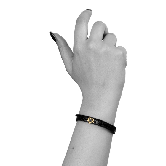 دستبند زنانه طلا طرح قلب