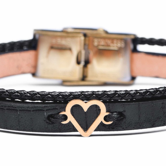 دستبند زنانه طلا طرح قلب