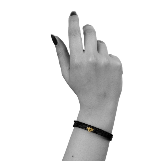 دستبند زنانه طلا طرح قفل