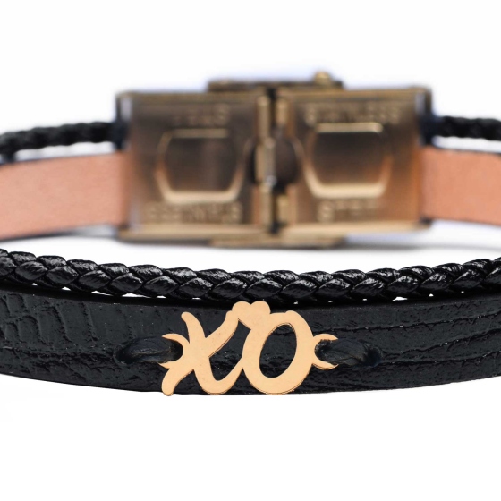 دستبند زنانه طلا طرح XO