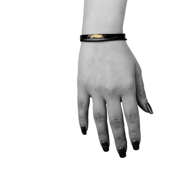 دستبند زنانه طلا طرح پر