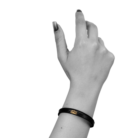 دستبند زنانه طلا طرح تاج