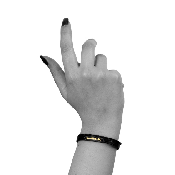 دستبند زنانه طلا طرح تیر عشق