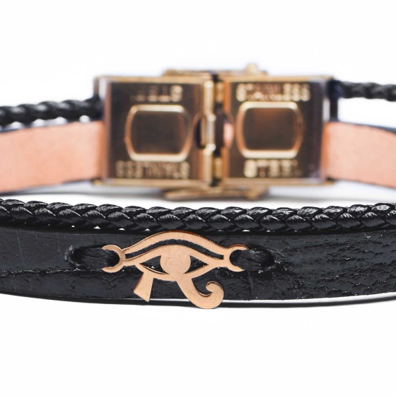 دستبند زنانه طلا طرح چشم هورس