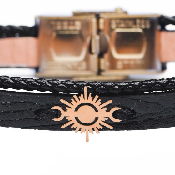 دستبند زنانه طلا طرح خورشید