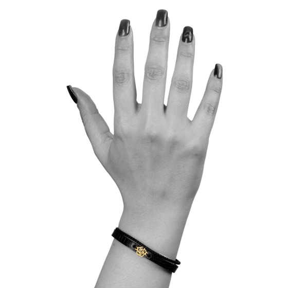 دستبند زنانه طلا طرح رز