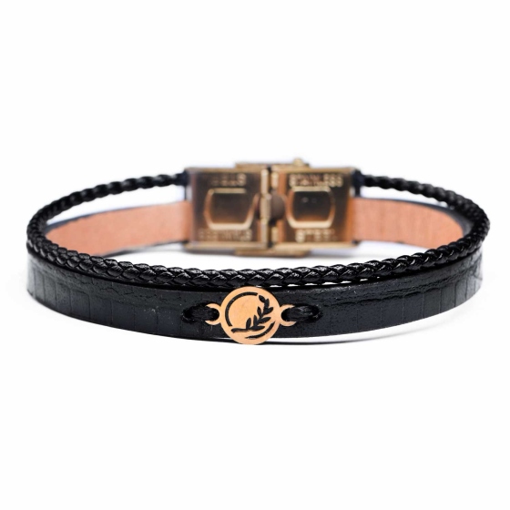 دستبند زنانه طلا طرح شاخه زیتون