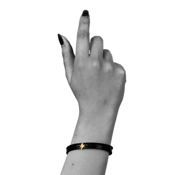 دستبند زنانه طلا طرح صاعقه