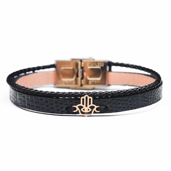 دستبند زنانه طلا طرح hmsa