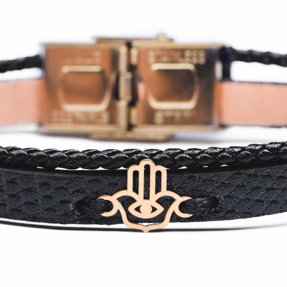 دستبند زنانه طلا طرح hmsa