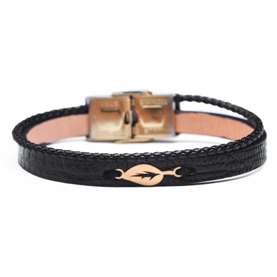 دستبند زنانه طلا طرح برگ