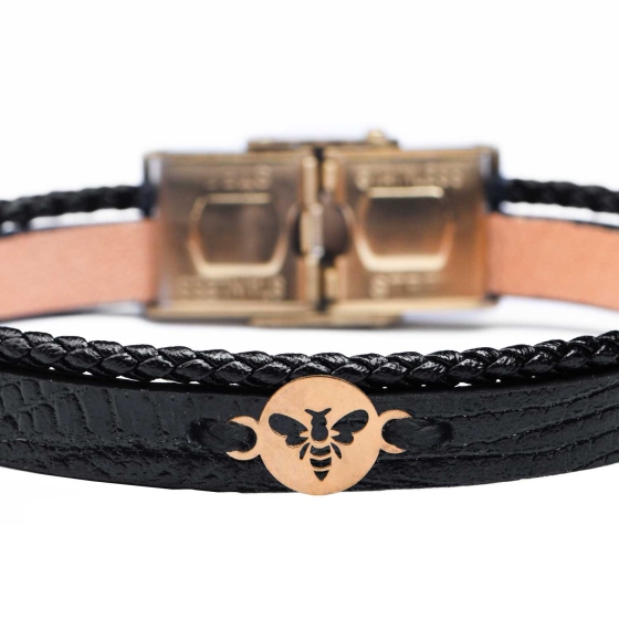 دستبند زنانه طلا طرح زنبور