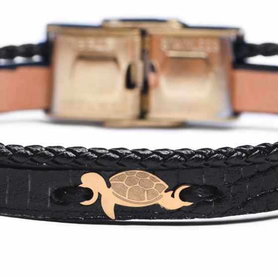 دستبند زنانه طلا طرح لاکپشت