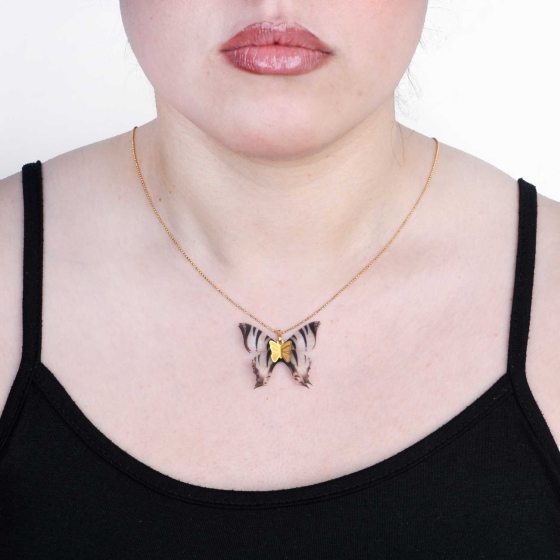 گردنبند طلا طرح پروانه PR11