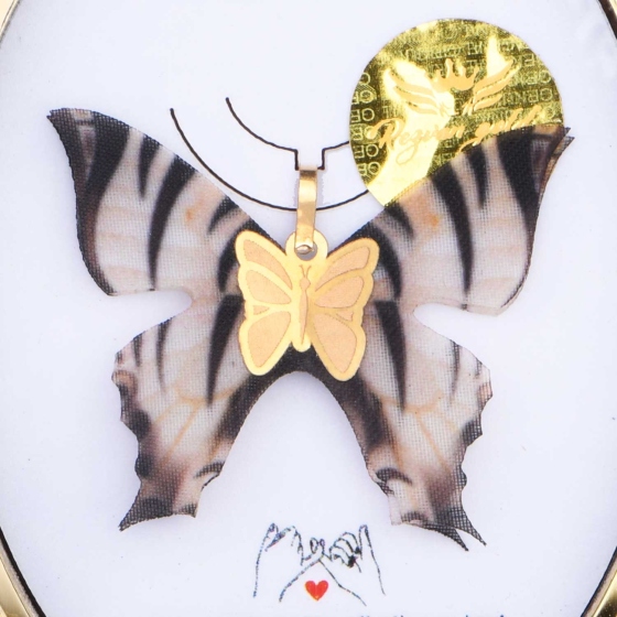 گردنبند طلا طرح پروانه PR11