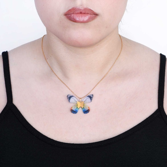 گردنبند طلا طرح پروانه PR12