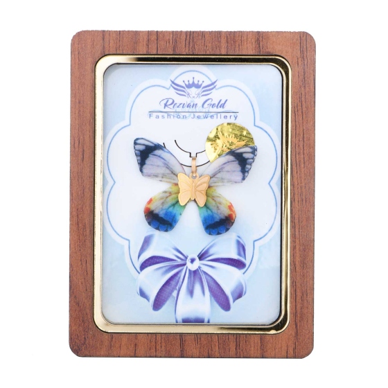 گردنبند طلا طرح پروانه PR12