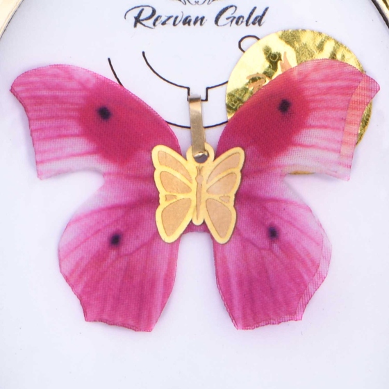 گردنبند طلا طرح پروانه PR13