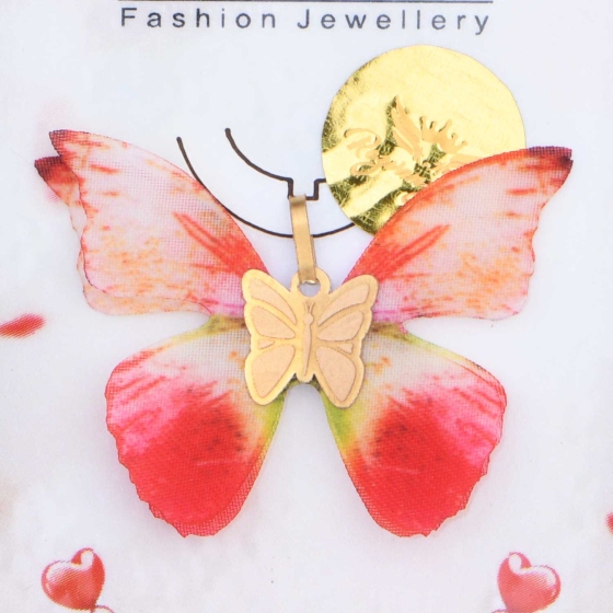 گردنبند طلا طرح پروانه PR15