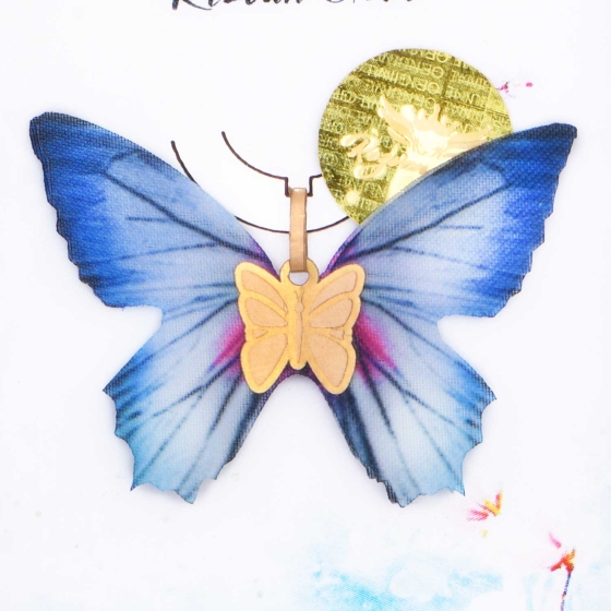 گردنبند طلا طرح پروانه PR16