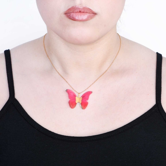 گردنبند طلا طرح پروانه PR20