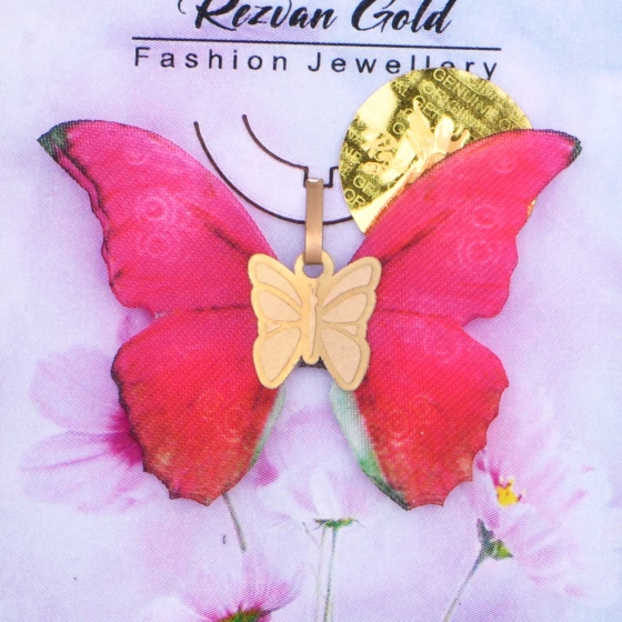 گردنبند طلا طرح پروانه PR20