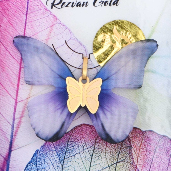 گردنبند طلا طرح پروانه PR21