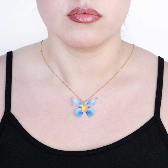 گردنبند طلا طرح پروانه PR22