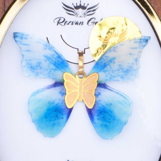 گردنبند طلا طرح پروانه PR22