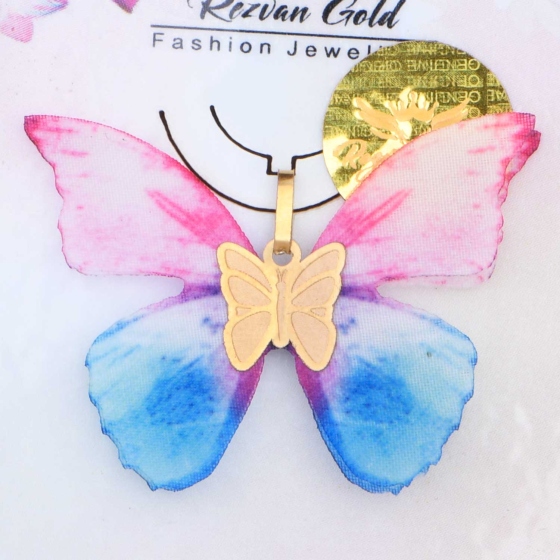 گردنبند طلا طرح پروانه PR23