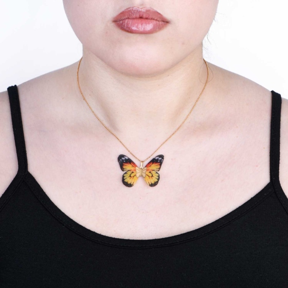 گردنبند طلا طرح پروانه PR24