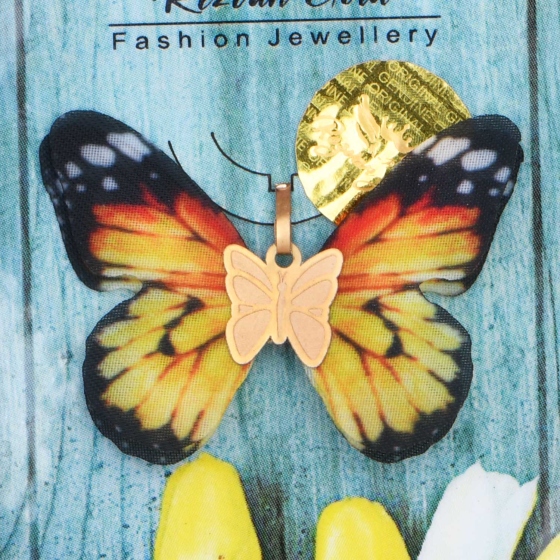 گردنبند طلا طرح پروانه PR24